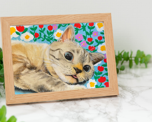 オーダーの品　猫の肖像画 0_b6cc6f77c62f5333cd764f91336e