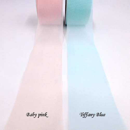 マット オーガンジー リボン（Baby Pink / ベビーピンク ）38mm x 1m 