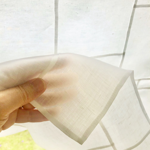 ポジャギ 153×71 オフホワイトリネン No.206 大判サイズ ポジャギ