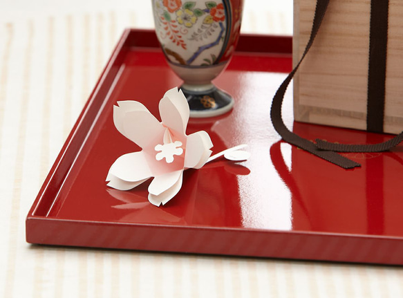 桜の花になるメッセージカード  Hana-kotoba sakura（5枚入） 1枚目の画像