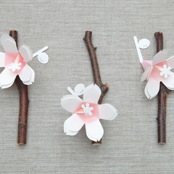 桜の花になるメッセージカード  Hana-kotoba sakura（5枚入） 3枚目の画像