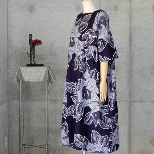 着物リメイク 浴衣のチュニックワンピース フリーサイズ kimono