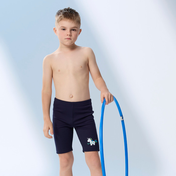 MIT子供用クロップド水泳パンツ（SPA入浴用） 2枚目の画像