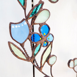 ステンドグラスの夏の花束リース 9枚目の画像