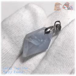 セレスタイト マダガスカル産 ファセットカット ペンダント ネックレス向け 天青石 celestite No.5710 3枚目の画像