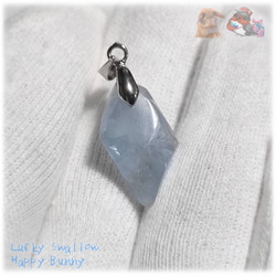 セレスタイト マダガスカル産 ファセットカット ペンダント ネックレス向け 天青石 celestite No.5710 8枚目の画像