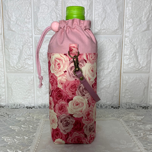 ペットボトルカバー ペットボトルホルダー 薔薇柄ピンク系 その他