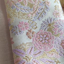 100歳百寿紀寿祝い西陣織金襴『花づくし』合わせちゃんちゃんこ４点セット　限定品 5枚目の画像
