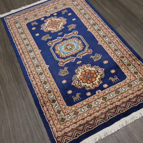 新品SALE 山羊と鳥 高級ラグ パキスタン手織り絨毯 玄関マット 新品SALE 山羊と鳥 高級ラグ パキスタン手織り絨毯 玄関マット