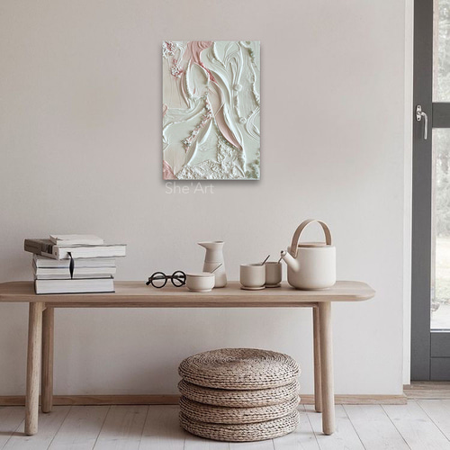 原画M・elegant・ピンク /モダンアート・テクスチャーアート・北欧