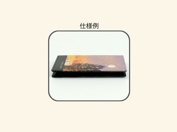 二つ折りパスケース/ICカードケース/カードケース【桜月（さくらつき）】（名入れ可） 10枚目の画像