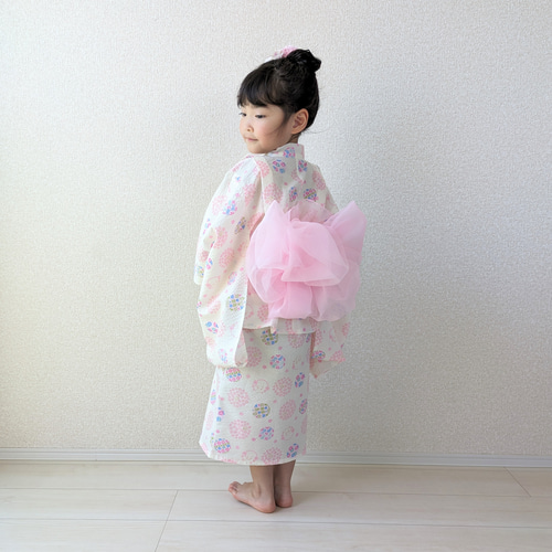 新作] 2way浴衣3点セット 白うさぎ 子供服 B-boutique by ankosi