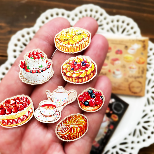 スイーツがいっぱい！パティスリー フレークシール シール