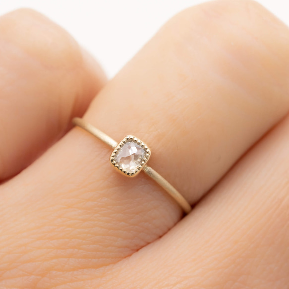 L'EAU rectangle diamond ring 2枚目の画像