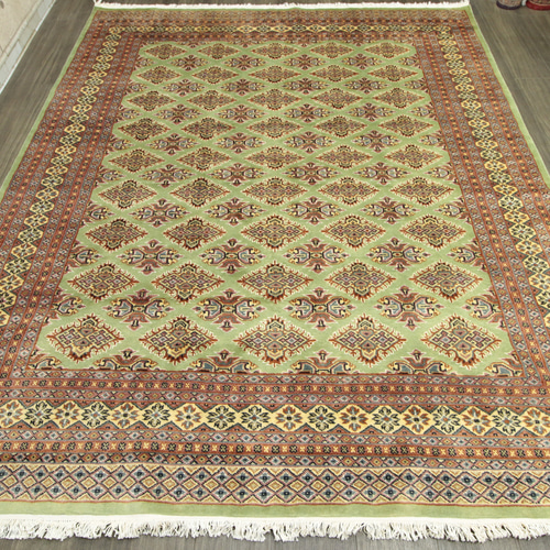 アンティークラグ パキスタン絨毯 手織りラグ ランナーラグ イエロー