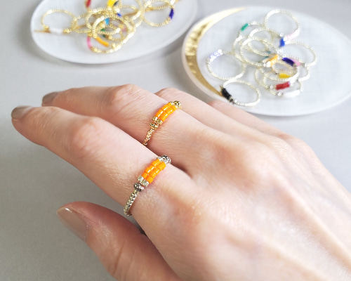 優　ビーズリング クリアビーズリング - リング（指輪）を激安で通販販売