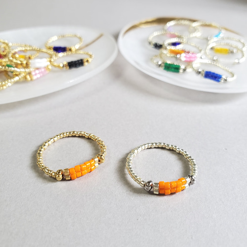 優　ビーズリング クリアビーズリング - リング（指輪）を激安で通販販売