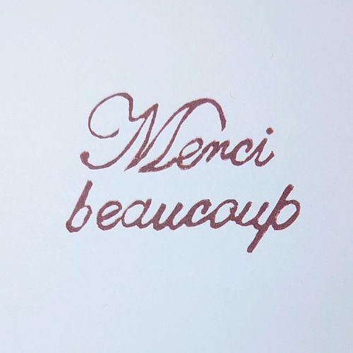 消しゴムはんこ「Merci beaucoup・メルシーボークー・どうもありがとう