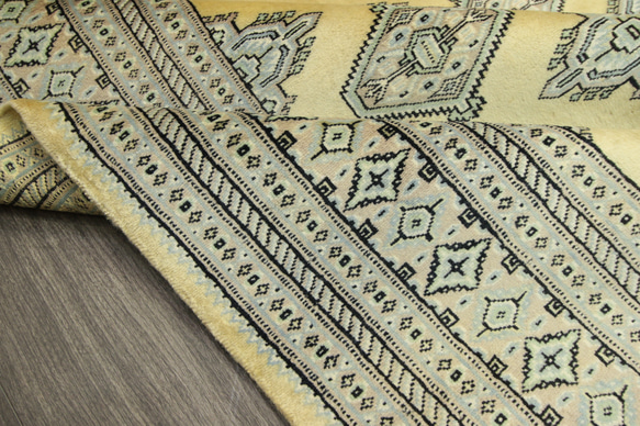 訳ありSALE品　大判　カシミリアン工房　ヴィンテージ　パキスタン手織り絨毯　リビングラグ　200x250cm　＃167 6枚目の画像