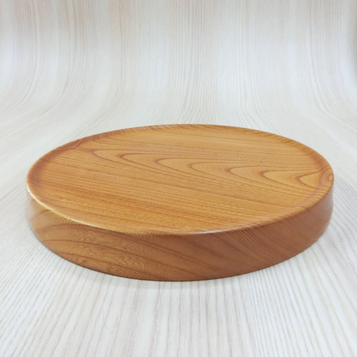 欅（ケヤキ）の丸盆（30cm） お盆・トレイ 内海木工所 通販