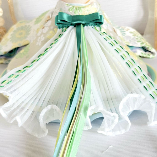 611 ひなまつり 小さな着せ替えお着物〈お姫様〉十二単 浅梔子（あさ