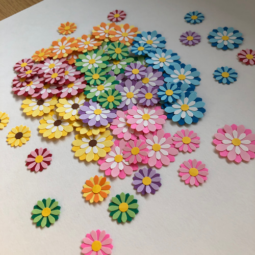 クラフトパンチ お花（7色）大小70枚 その他素材 あち 通販 16203873
