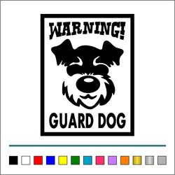 番犬【 WARNINGA GUARD DOG 】008 ステッカー 【カラー選択可】 送料無料♪ 1枚目の画像