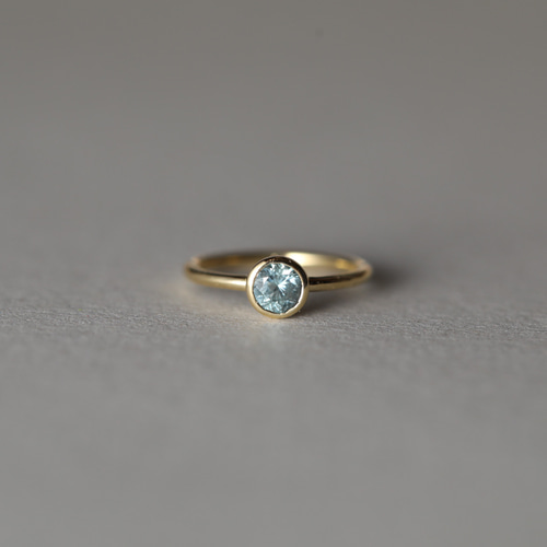 8号】一点物〈one-off〉K18◇モンタナサファイアリング 0.62ct