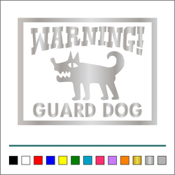 番犬【 WARNINGA GUARD DOG 】009 ステッカー 左向き【カラー選択可】 送料無料♪ 5枚目の画像