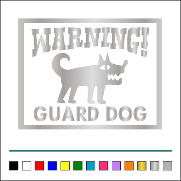 番犬【 WARNINGA GUARD DOG 】009 ステッカー 右向き【カラー選択可】 送料無料♪ 5枚目の画像