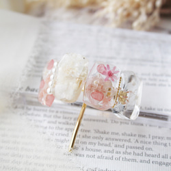 レジンヘアゴム　ステンドグラス　ピンク　金箔　ゴールド　お花 04771f2d4d08bbff0b954cad4fbea7