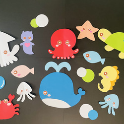 夏の壁面飾り♩海の生き物たち 1枚目の画像