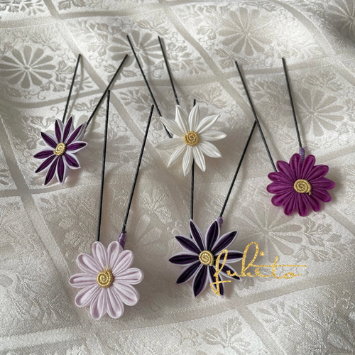 正絹羽二重つまみ細工 髪飾りセット かんざし ふひと 通販 16204532  