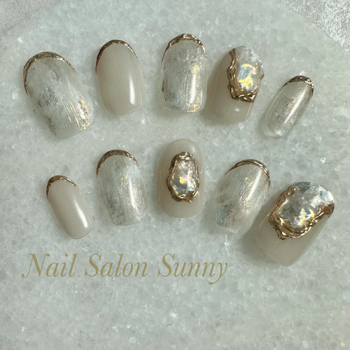 ネイルチップ ＊ ニュアンスネイル/オーロラネイル/ミラーアート/宝石  