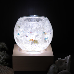 「カクレクマノミたちの水晶の海の世界」キャンドルホルダー&LEDキャンドルセット＊プリザーブドフラワー＊水晶 19枚目の画像