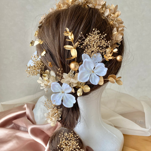 WG09 成人式 結婚式 卒業式 シャンパンゴールドカチューシャ WG09 成人式 結婚式 卒業式 シャンパンゴールドカチューシャ