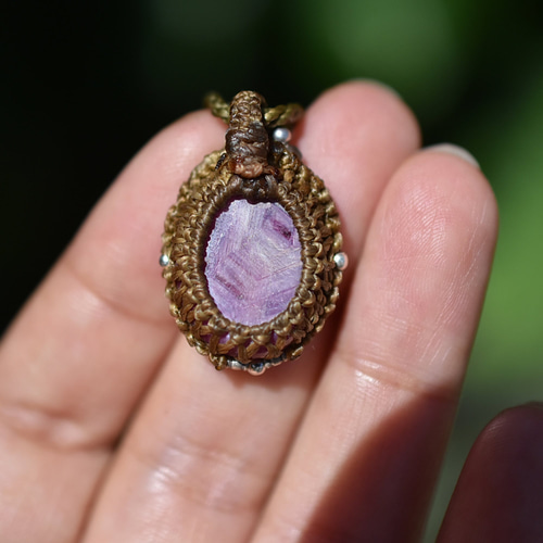 星バッチリ☆スタールビー マクラメネックレス1121 ネックレス