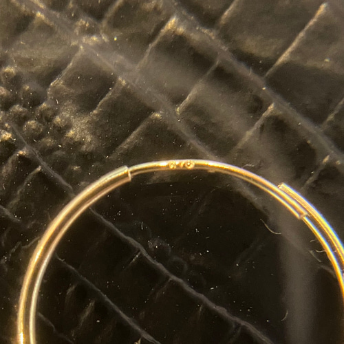 K18 GOLD】18金 10mm フープ ピアス 1個 18KP7 MADE IN JAPAN