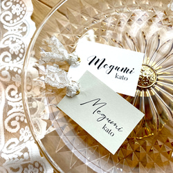 ♡70【韓国ウェディング】席札　レース　シンプル 1枚目の画像