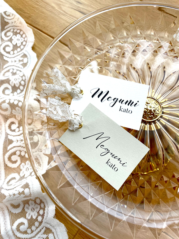 ♡70【韓国ウェディング】席札　レース　シンプル 1枚目の画像