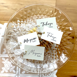 ♡70【韓国ウェディング】席札　レース　シンプル 2枚目の画像