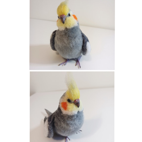 羊毛フェルト インコ オーダー制作 羊毛フェルト リリアン 通販