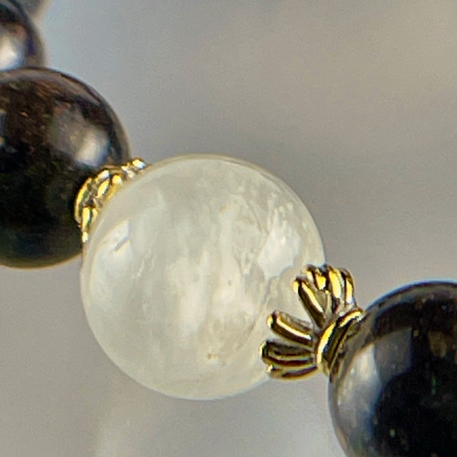 ブラックマトリックスオパール&リビアングラスブレス ブラックマトリックスオパール&リビアングラスブレス ブレスレット