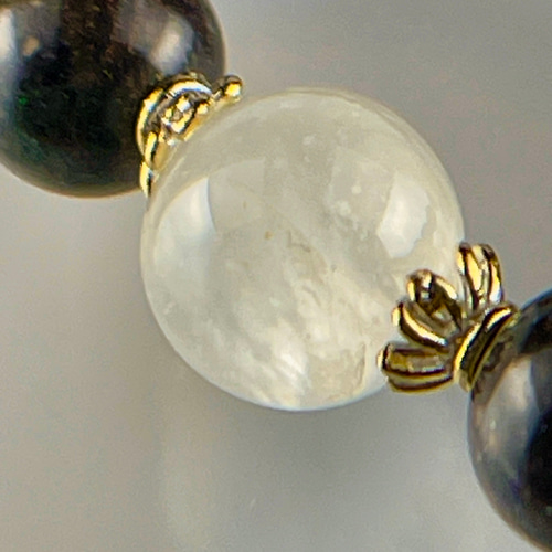 ブラックマトリックスオパール&リビアングラスブレス ブレスレット