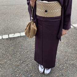 ビーズ刺繍　パール揺れる、帯留めブローチ　着物　浴衣 4枚目の画像