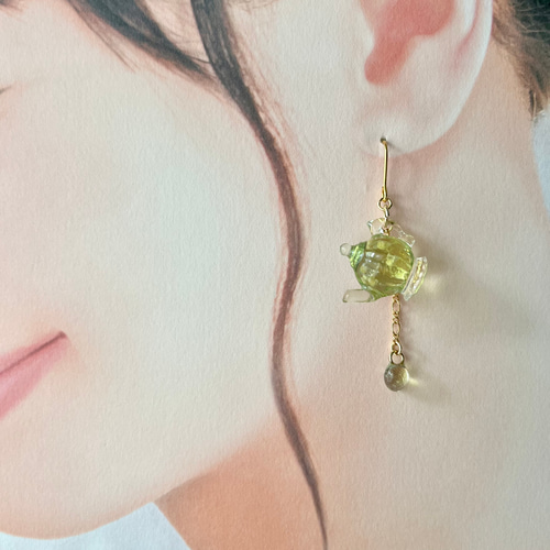 【471】カスミ草のピアス／イヤリング／カスミ草 471】カスミ草のピアス／イヤリング／カスミ草