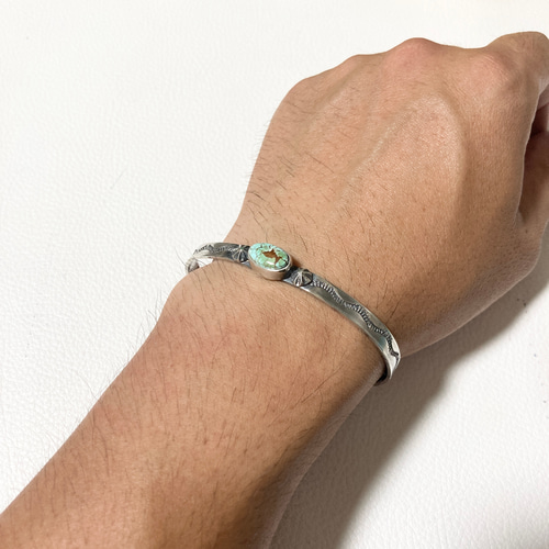 ロイストン ターコイズ トルコ石 シルバー バングル ブレスレット