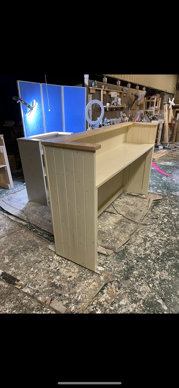 カウンター レジカウンター キッチンカウンター 机・デスク エバー