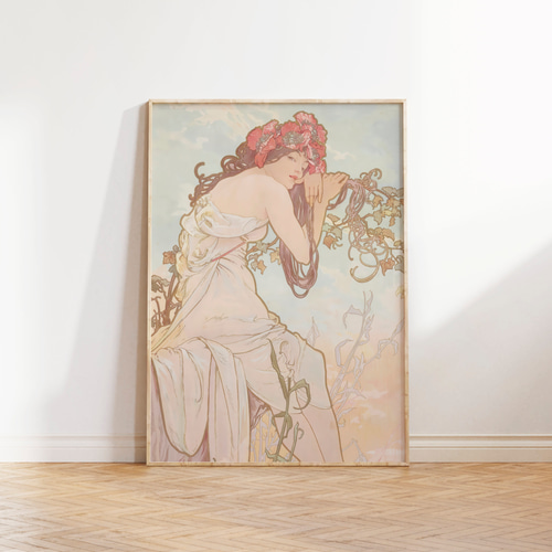 ミュシャ「四季（夏）」アートポスター インテリアアート アンティーク