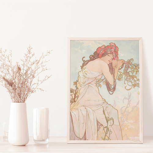 ミュシャ「四季（夏）」アートポスター インテリアアート アンティーク